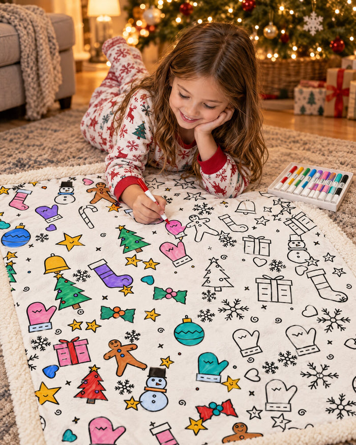 Christmas Coloring Blanket